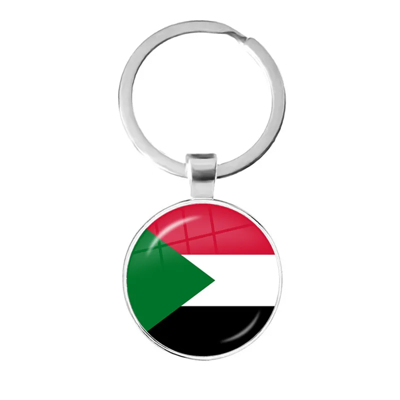 Ethiopia Islas Canarias Kenya Sudan Madeira Melilla South Sudan Ceuta Seychelles Glass Cabochon National Flag Keychain Gift