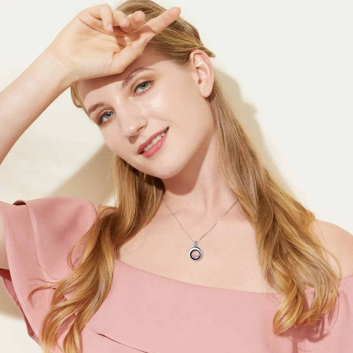 يودورا جديد 925 فضة التعميم الحرق التذكاري جرة 11 لون كريستال ستون قلادة قلادة مجوهرات الأزياء تذكارية