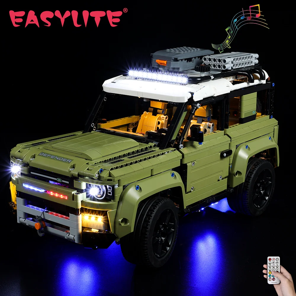 EASYLITE LED Light Set For 42110 Technicial Series Defender Car Blocks Bricks Only Lighting Kit Not Include Model