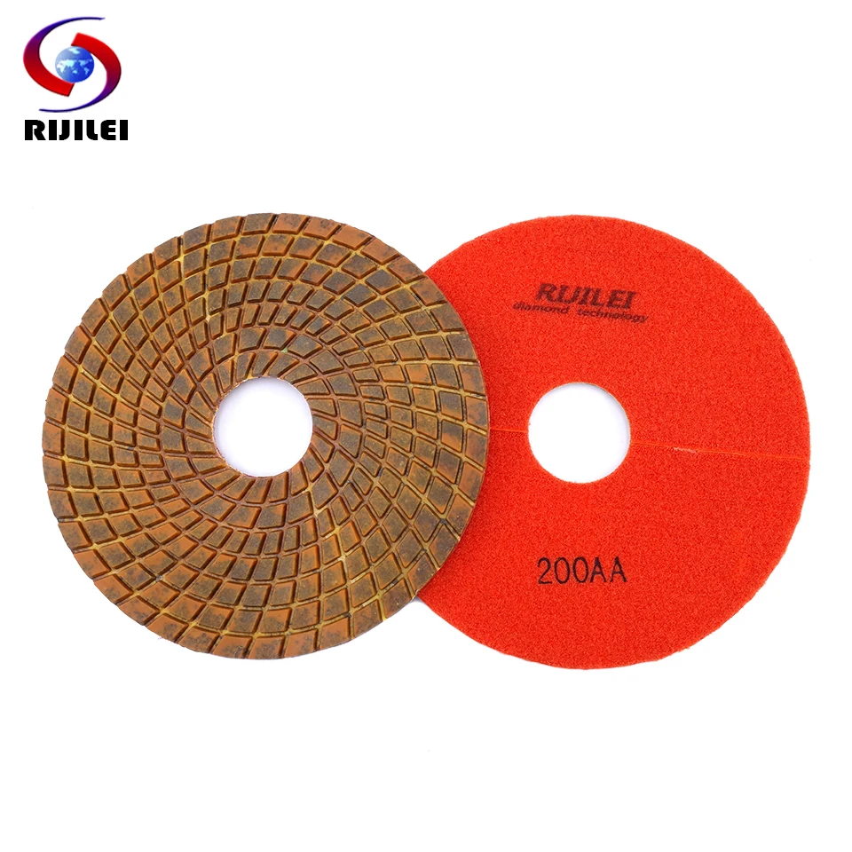 RIJILEI 8 Inch Copper Bond Diamond Polishing Pads 200mm Wet Renovate Floor Polishing Pad for Granite Marble Concrete Floor