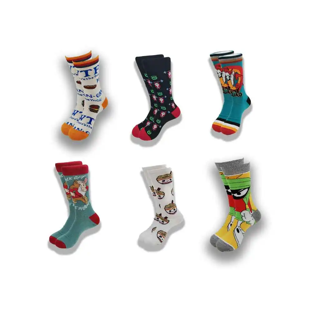 

Men's Advanced Comfortable Warm Novel and Happy Skateboarding Crew Socks in Autumn and Winter