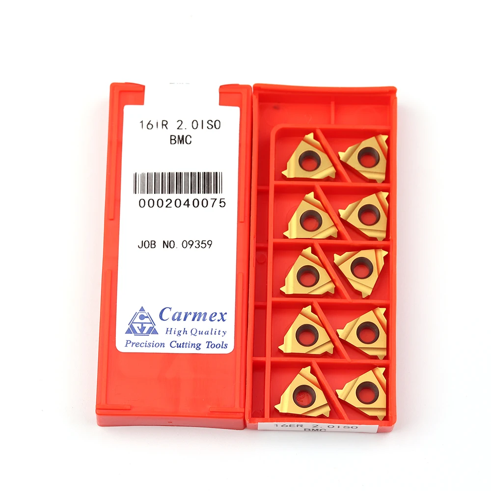 100% Carmex16IR 16ER ISO 0.50, ISO 0.75, 1.0 ISO 1.25 ISO 1.50 ISO 1.75 ISO 2.0 ISO 2.5 ISO ISO BMC مخرطة الخيط أداة المخرطة