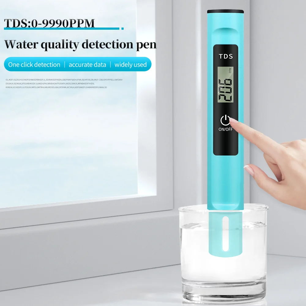 Handheld TDS Meter High Precision Water Quality Tester LCD Display One Click TDS Test Pen For Tap Water Swimming Pools Aquarium