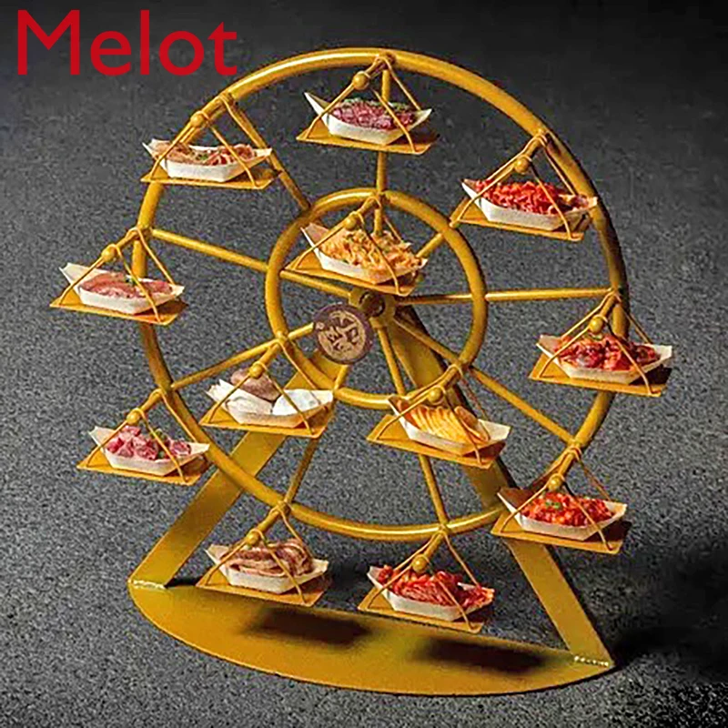 

Creative Ferris Wheel Grill Personalized Sushi Barbecue Plate Hot Pot Restaurant Specialty Restaurant Dessert Shelf