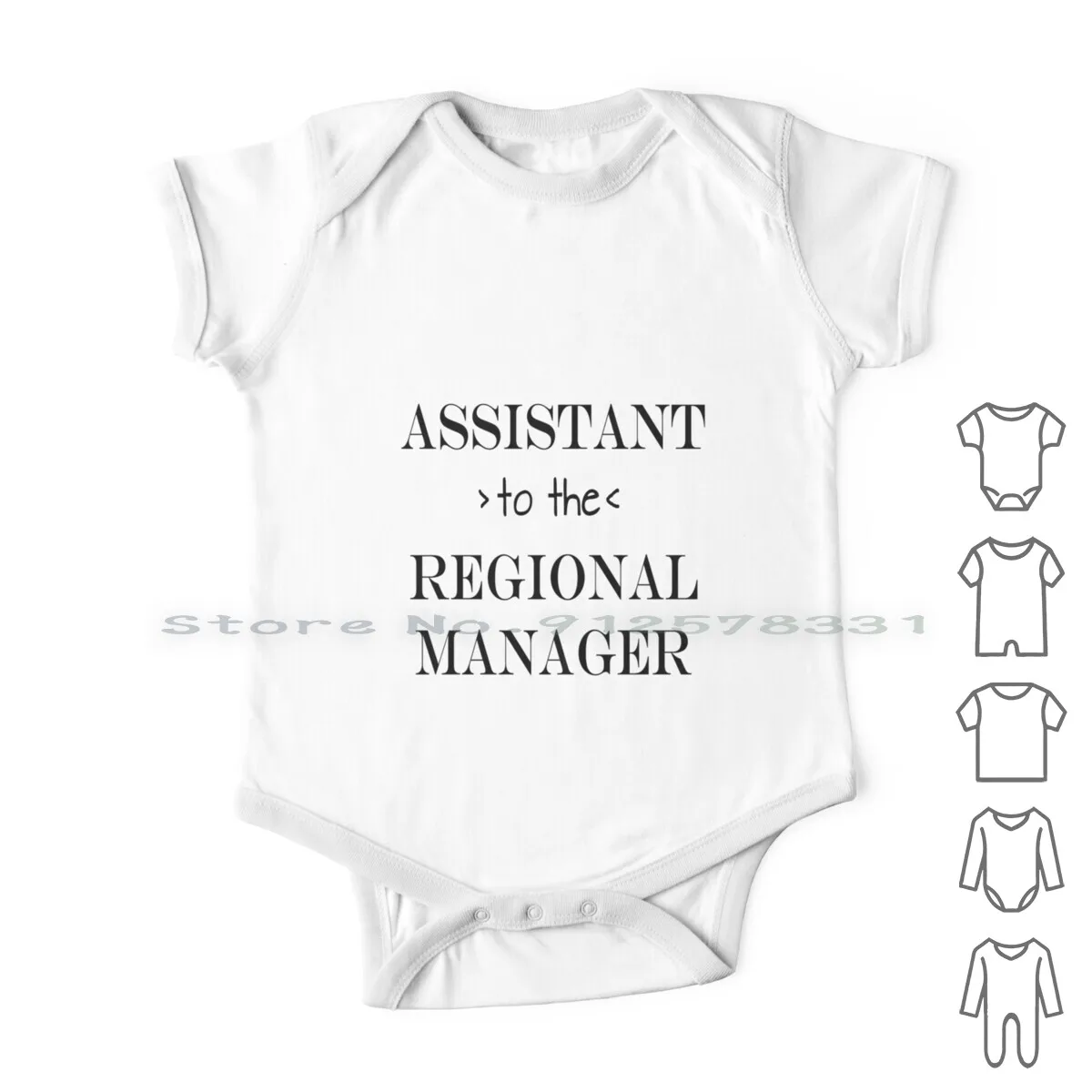 

Assistant ( To The ) Regional Manager Newborn Baby Clothes Rompers Cotton Jumpsuits References Quotes Funny Humor Text For