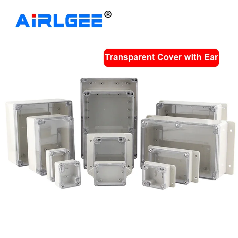 Transparent Cover Electrical Outdoor Electronic Power Sealed Case Enclosure Plastic Box Project Case Waterproof Junction Box