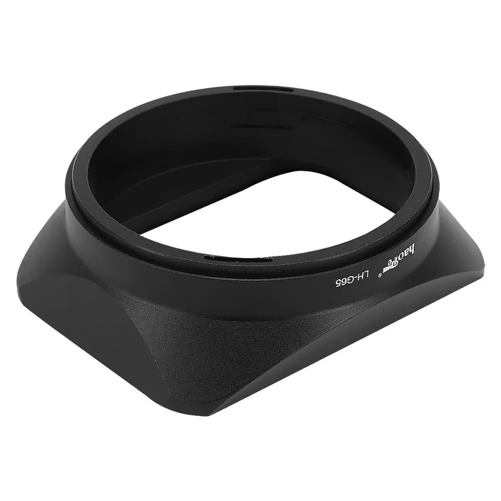 Haoge LH-G65 Square Metal Lens Hood Shade with Cap for Fuji GF 63mm F2.8 R WR and GF 45mm F2.8 R WR Lens on GFX100 X50S X50R