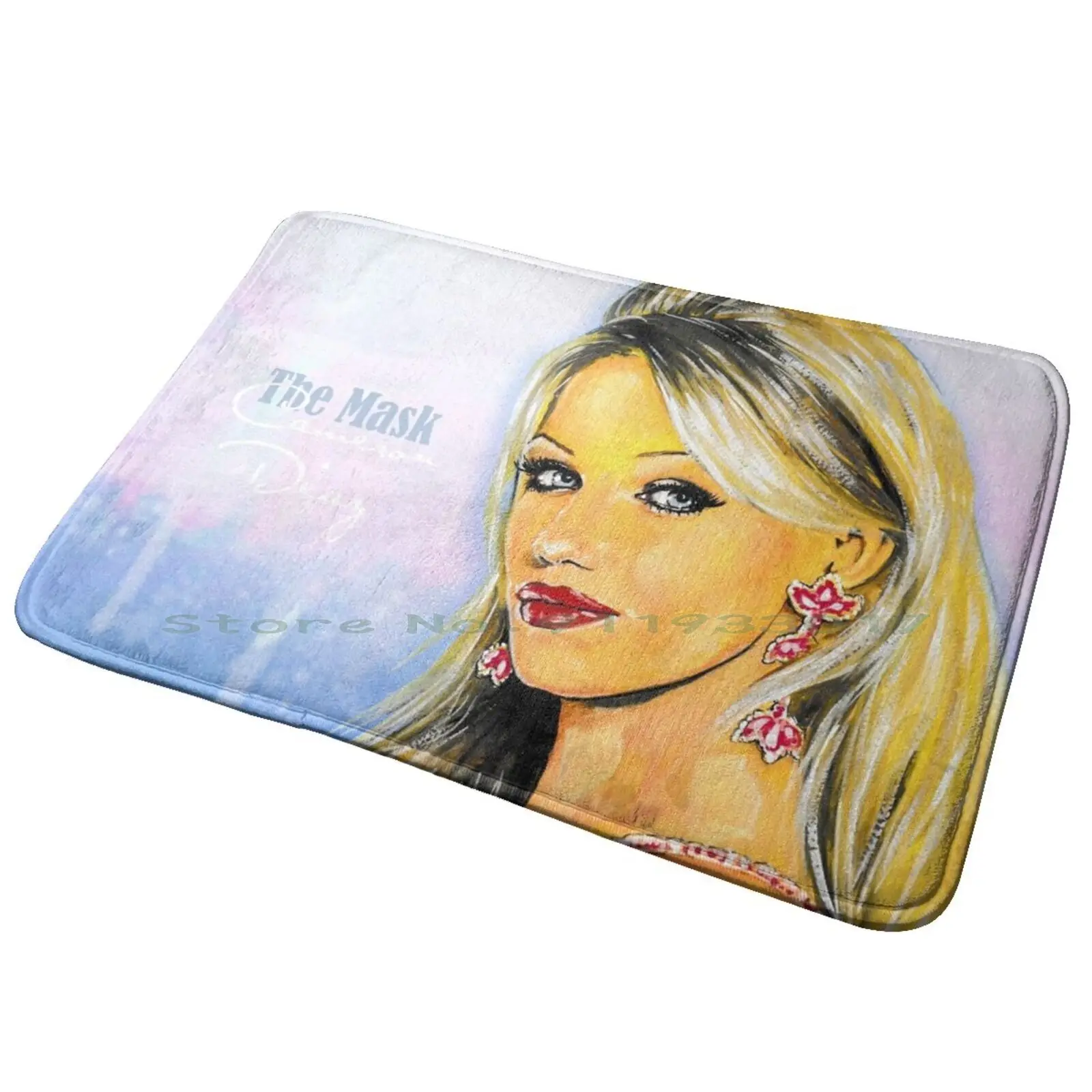 Cameron Diaz. The Mask Entrance Door Mat Bath Mat Rug The Cameron Diaz Svetlana Pelin Beautiful Movie Star Tina Carlyle Actress