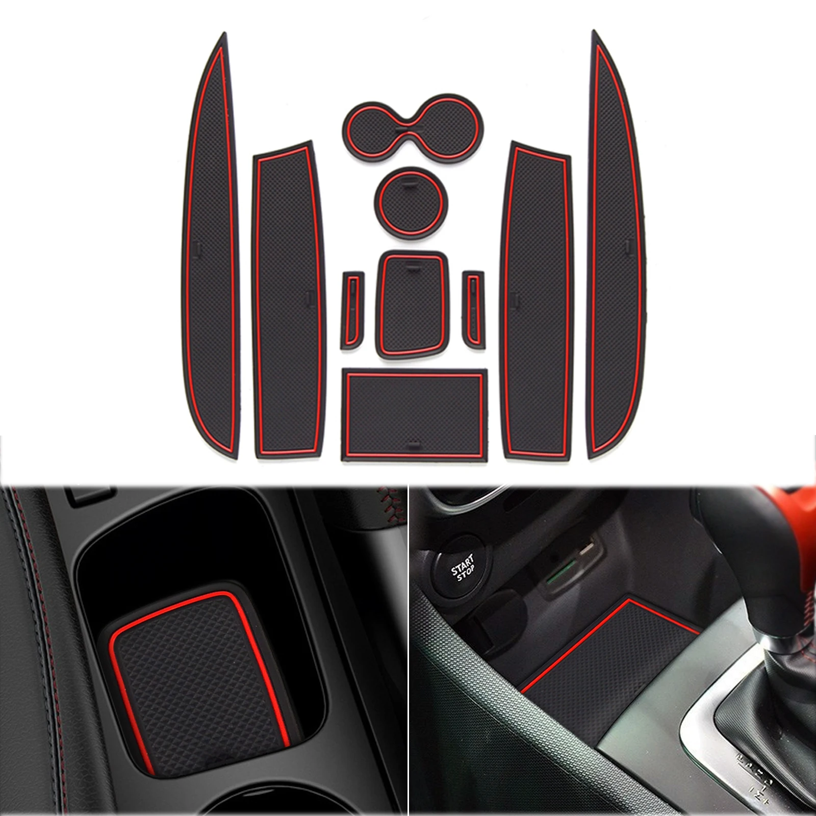 for Renault Clio 4 2013-2018 Anti-Slip Gate Slot Cup Mat Door Groove Non-slip Pad Interior Car-styling Accessories Coaster Mats