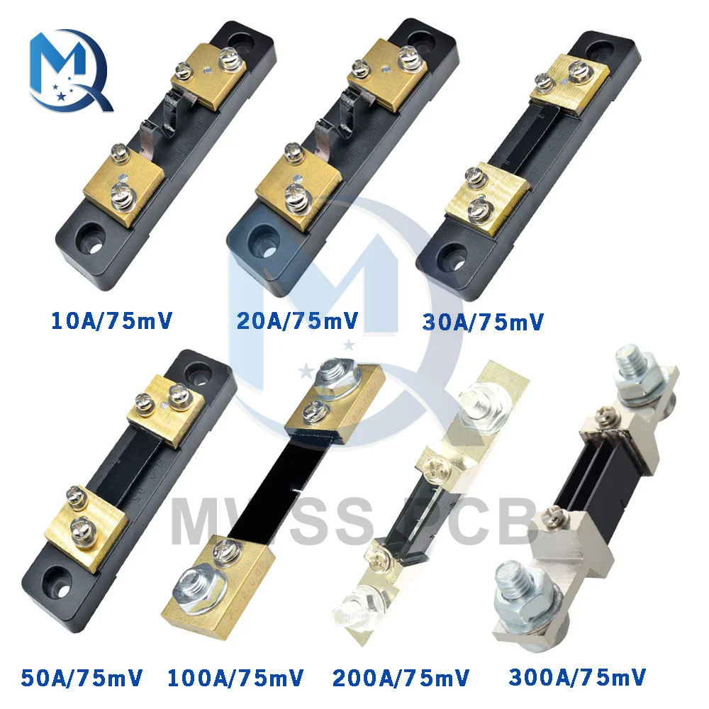 Resistori esterni di Shunt 300A 200A 100A 50A 30A 20A 10A della corrente di cc del limitatore corrente FL-2 per il wattmetro del voltmetro