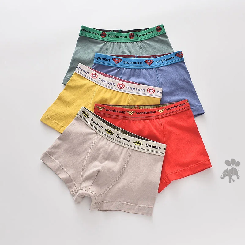 Boys Underwear Children Panties Boys Cotton Boxer Shorts Children's Panties Kids Underwear For 2-16 years 5 pcs