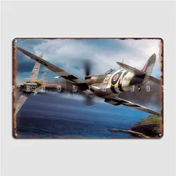 Spitfire Vs Bf109 Metal Plaque Poster Vintage Pub Wall Plaque Cinema Tin Sign Posters