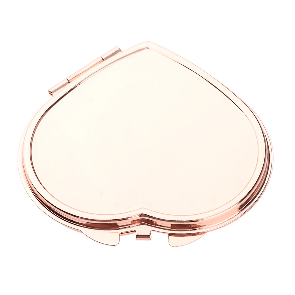 1 Piece Compact Makeup Mirror For Purses - Double Side Travel Glass Mirror, Perfect Purse & Pocket Mirror, Heart Shaped