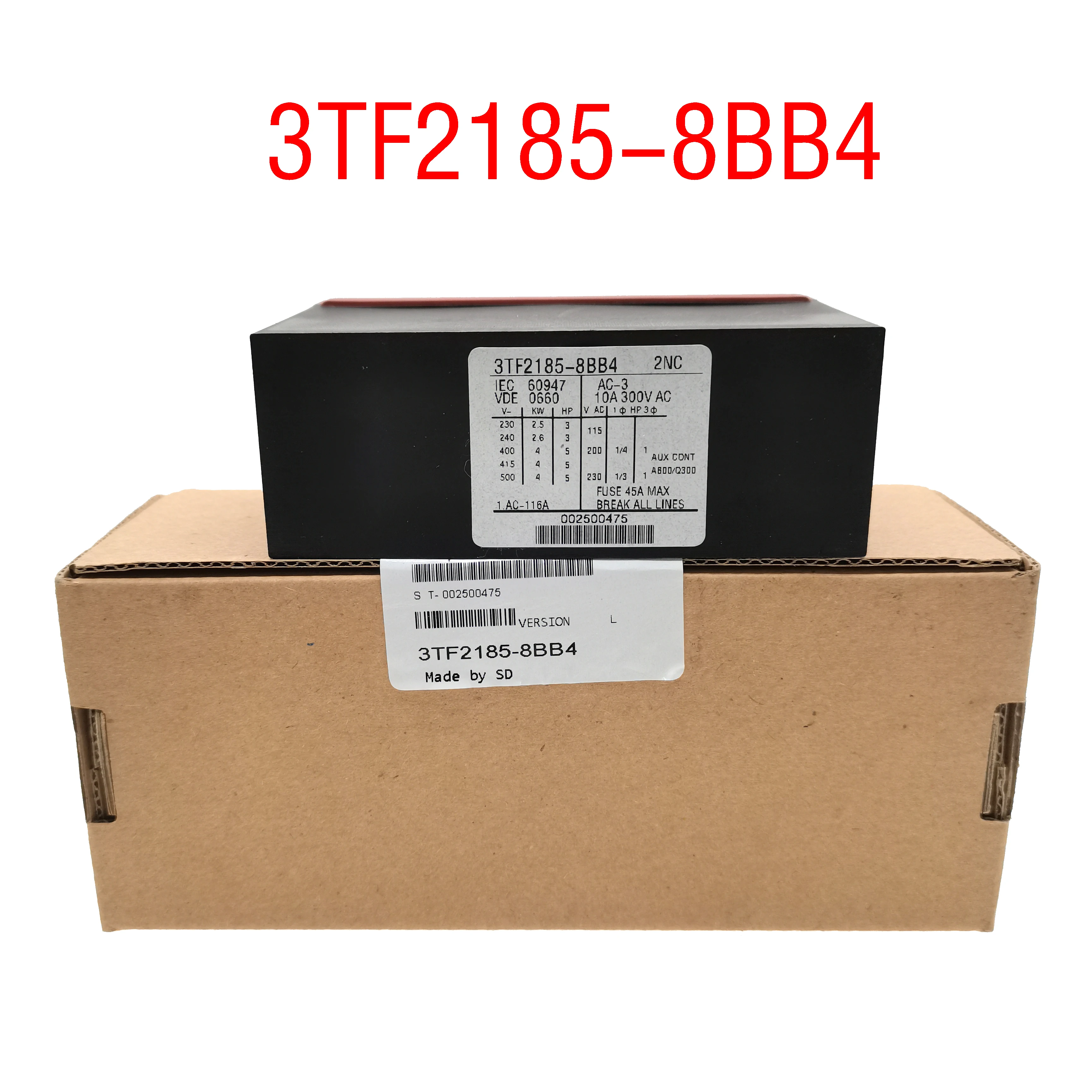 Brand New 3TF2185-8BB4 Contactor Relay