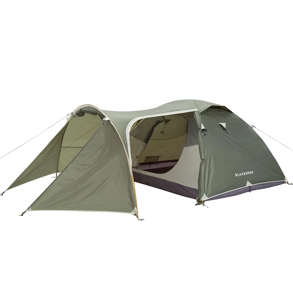 Blackdeer Expedition Camping Tent One Bedroom & One Living Room For 3-4 people 210D Oxford PU3000 mm Hiking Trekking Tent