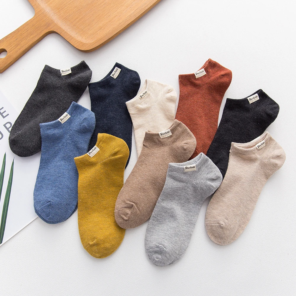 Women's Boat Socks Shallow Mouth Invisible Spring And Summer Solid Color Cotton Leisure Sports Sweat-Absorbing Women's Socks