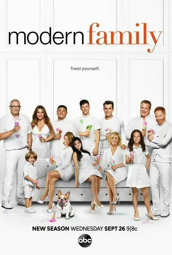 

Modern Family TV Series Wall Sticker Silk Poster Art Light Canvas Home Decoration