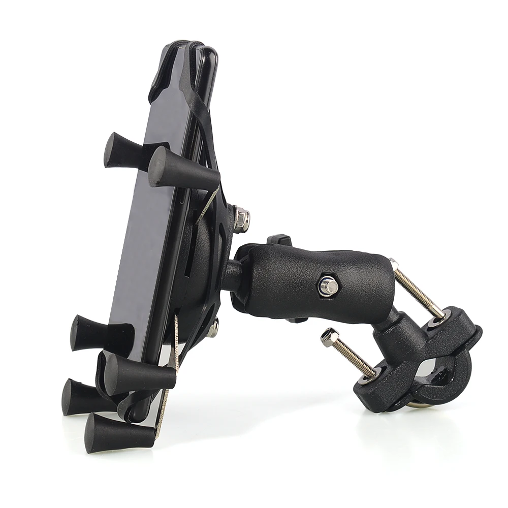 Motorcycle Phone Holder Bicycle Phone Holder Bike Handlebar Support Motor Mount Card slots For 3.5-6.3 inch