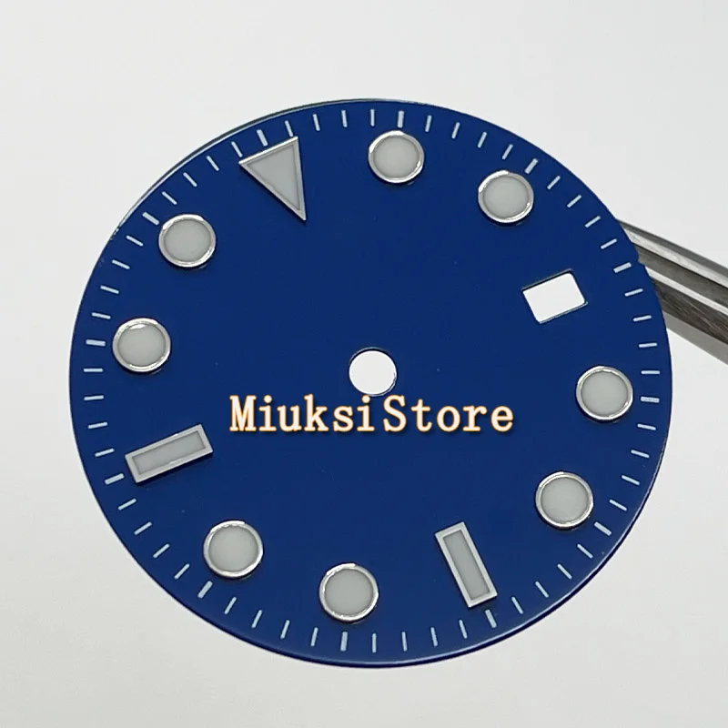 31.5mm blue black green sterile dial blue Luminos for NH35 Miyota 8215 821A 8205 Mingzhu 2813/3804 ETA 2836/2824 movement