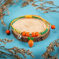 Jungle Series Cute Cartoon Rabbit And Carrot hand-knitted Bracelet Gift For Children Wholesale #82585