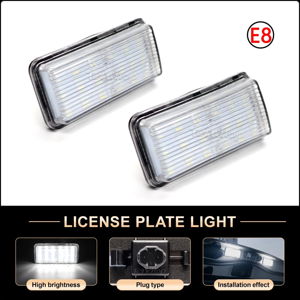 12V CanBus Error Free LED License Plate Number Lamp Light Bulbs On Cars For Toyota Land Cruiser 100 200 Prado 120 Reiz 4D Mark X