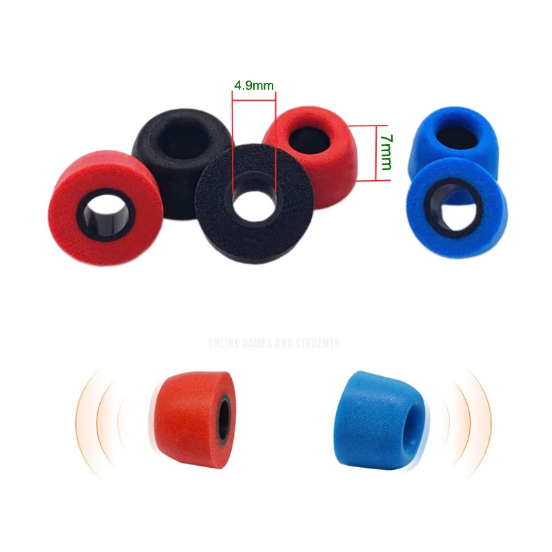 ANJIRUI 3.0 4.0 4.5 4.9mm memory foam ear tips (LMS) diameter ear pads height 7mm applies for TWS Dedicated Earphone 1 pair