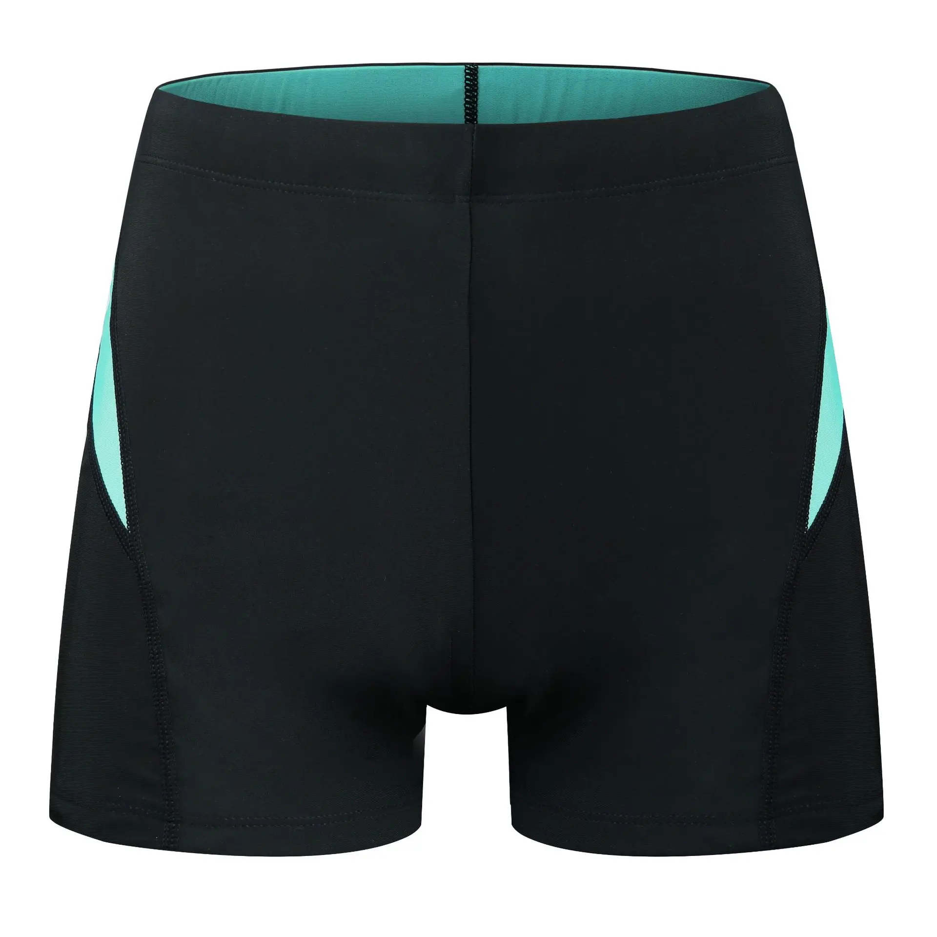 Men Swimming Trunks Short Swimsuit Elasticity Stitching Color Chlorine Resistant