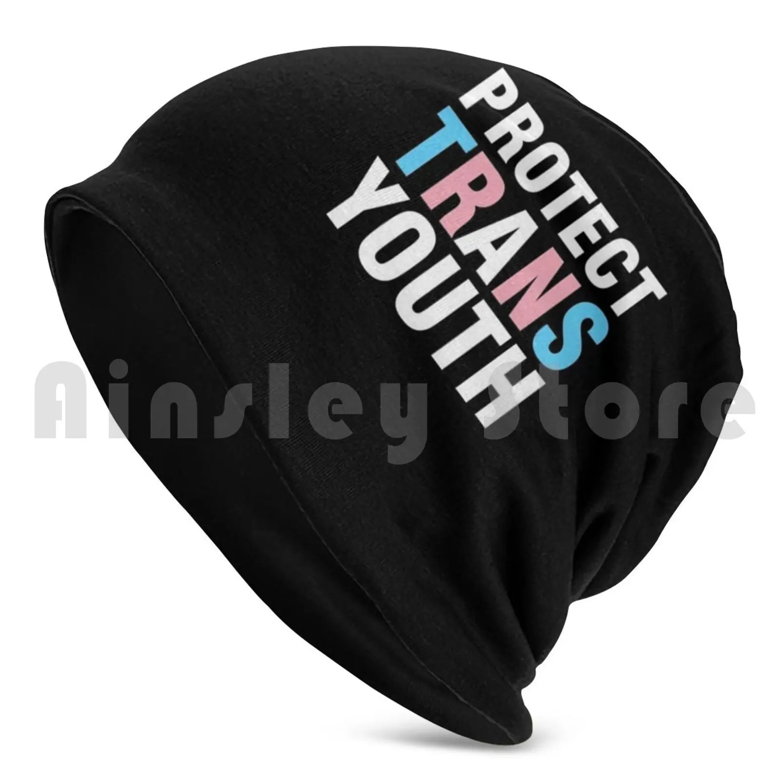 Protect Trans Youth Beanie Hedging Cap DIY Print Cushion Rights Pride Resist Gender Fluid Protect Trans Kids Defend