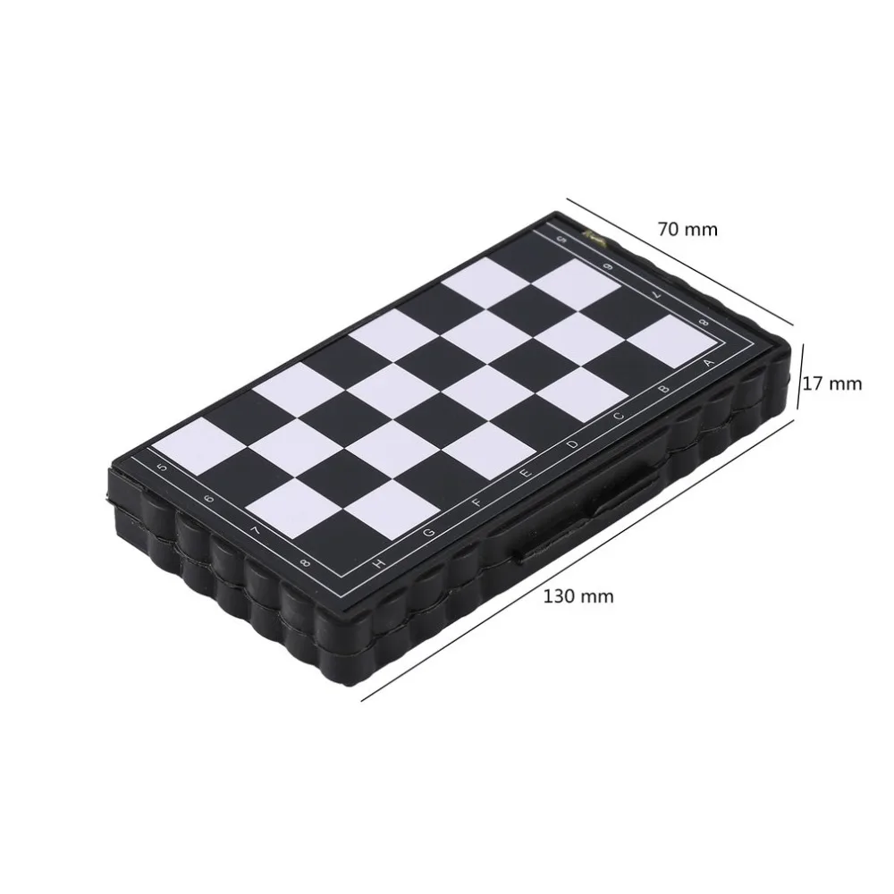 1set Mini International Chess Folding Magnetic Plastic Chessboard Board Game Portable Kid Toy Portable