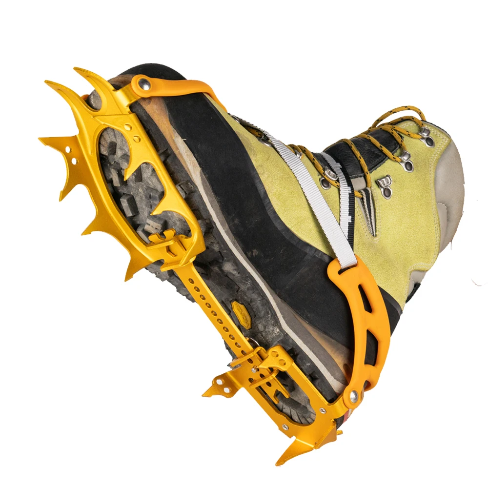 BRS 14 Teeth Bundled Walking Crampons Ultralight Snow Hiking Aluminium Alloy Ice Gripper Winter Outdoor Mountaineering Equipment