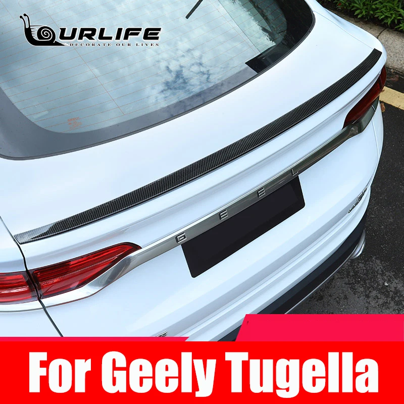 

ABS Plastic Forging Carbon Fiber Rear Trunk Wing Tail Car Body Kit Accessories For Geely Tugella Xingyue FY11 2019 2020 2021 -22