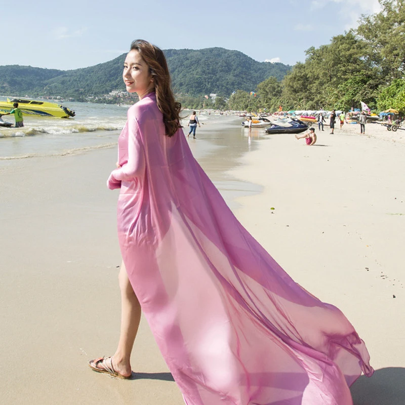 Lenço de verão moda foulard cetim de seda xale cachecol tamanho grande 180*140cm oversize chiffon cabeça cachecóis feminino bandana grande Hija