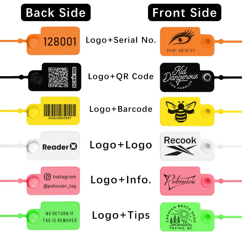 100 Custom Product Hang Tags Label Plastic Security Garment Clothes Shoes Bag Key Gift Logo Brand Printed Labels Tag 160mm/6.3\