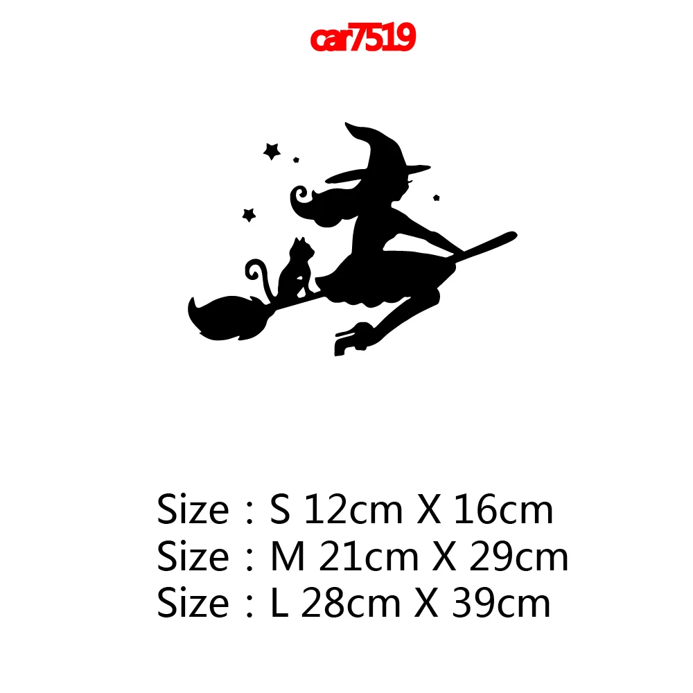 Creative Witch Car Decal Waterproof Car Sticker Scratch Cover Removable Decal Auto Decoration Witch Vinyl Stickers