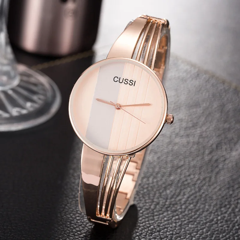 

2020 CUSSI Watches Fashion Women Watches Luxury Rose Gold Bracelet Bangle Watches Quartz Watch Ladies Watches relogio feminino