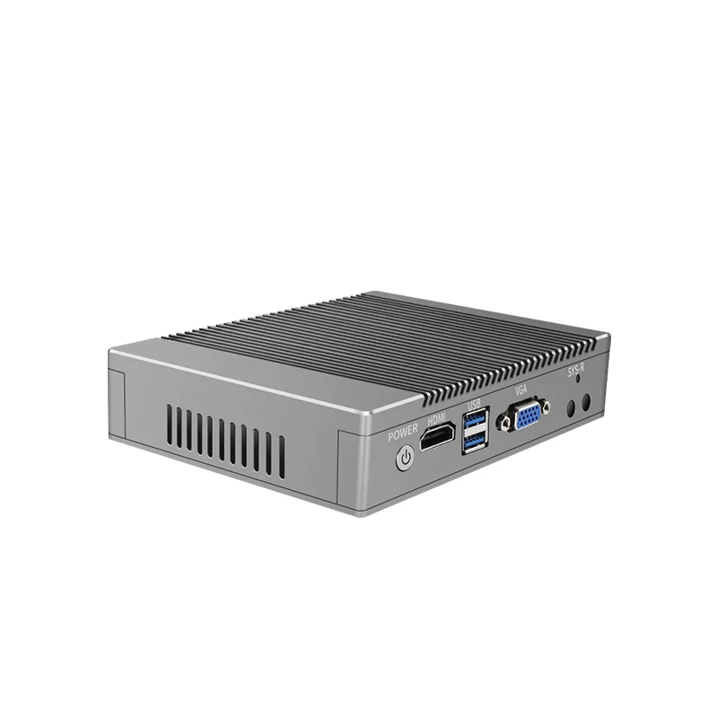 BKHD-Mini PC Linux Windows 10, Intel N2940, J1900, Façades Core CPU, 4 LAN, 2 * USB, Ordinateur industriel sans ventilateur, ExploFirewall Router pour les jeux