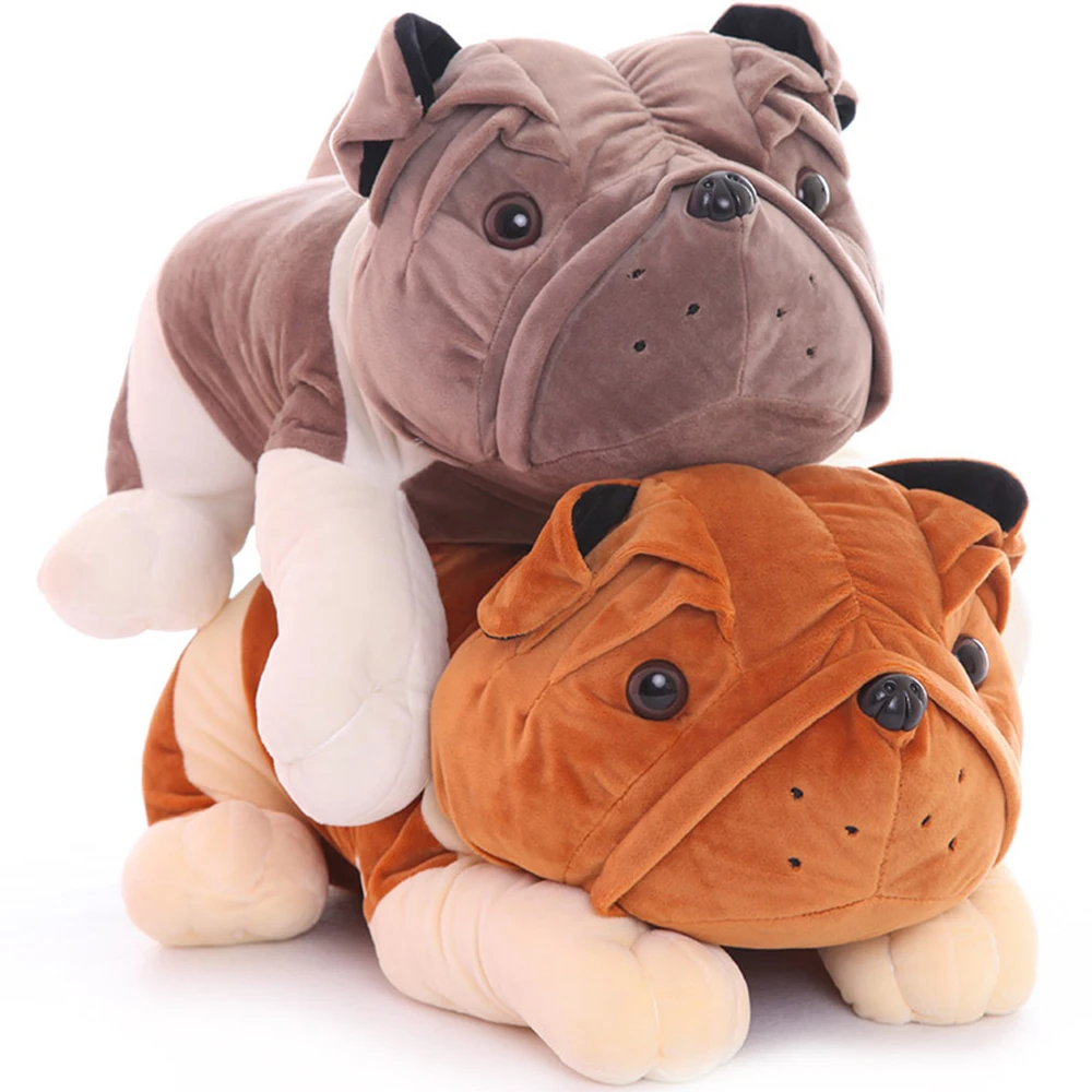 

Plush toy simulation dog cute Shar Pei Bulldog high quality soft stuffed plush animal doll birthday gift home decoration 30cm 19