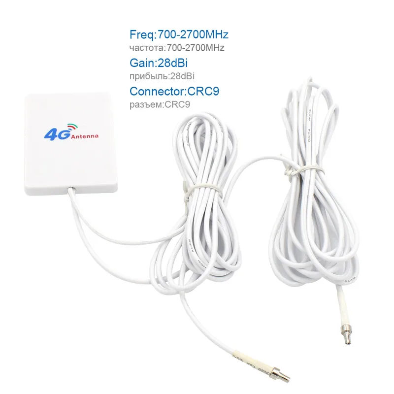 Antena plana WiFi 4G LTE, conector 3M TS9 SMA macho crc9, compatible con Huawei ZTE router, antena de módem, Cable 3M