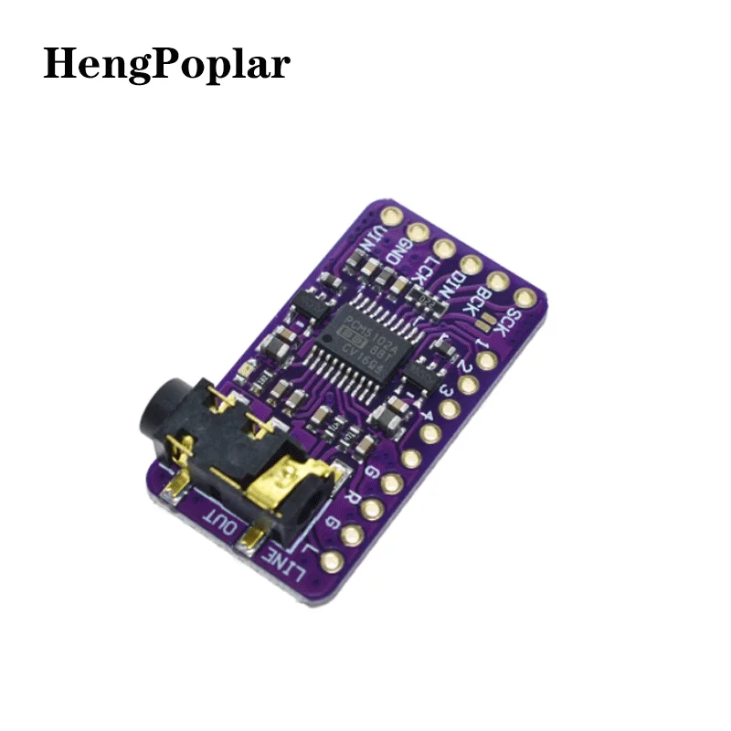 Interfejs I2S PCM5102A dekoder DAC GY-PCM5102 moduł odtwarzacza I2S dla Raspberry Pi płyta formatu pHAT cyfrowa karta Audio PCM5102 4