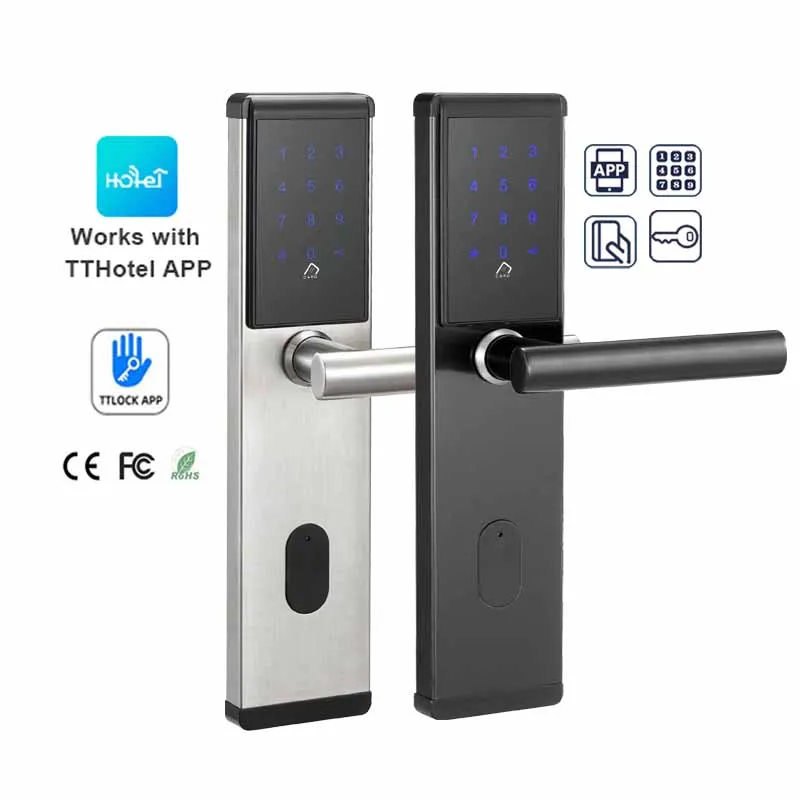 TTlock TThotel App Security Electronic Password Smart Door Lock Digital Code Keypad Hotel Apartment Residential Airbnb