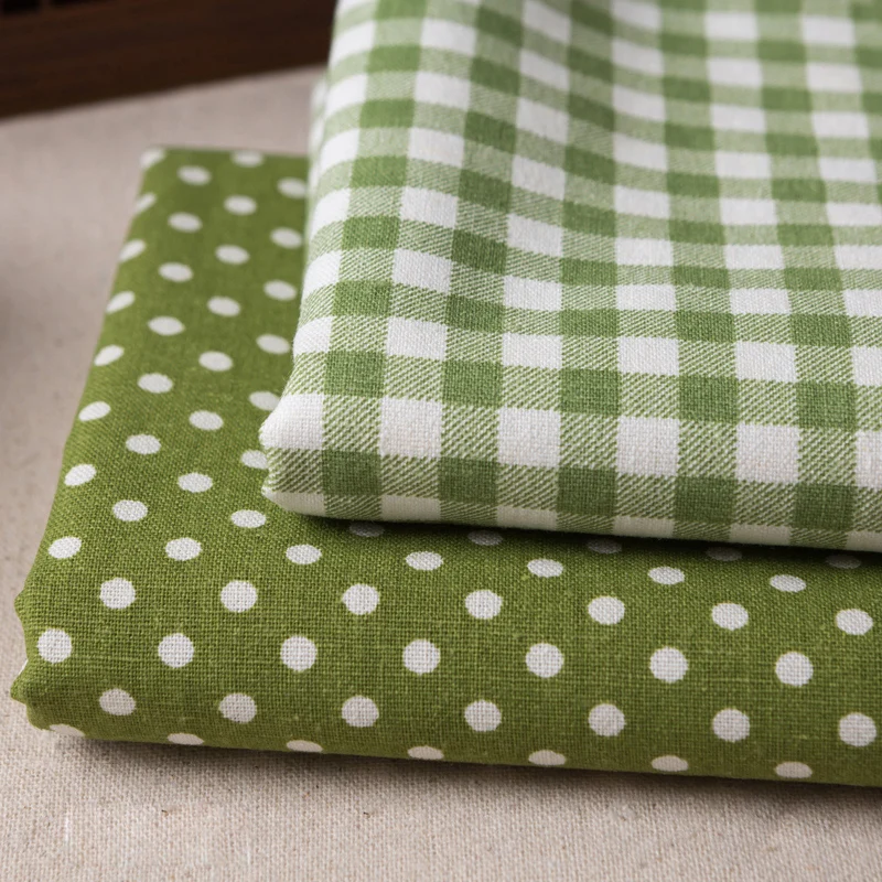 150cmx50cm Cotton Linen Plaid Pastoral Bed Linen Cloth Table Cloth Curtain Cloth New Products Pillow Sand Release Apparel Sewing