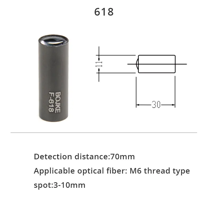 1PC Amplificatore In Fibra Ottica Sensore di Messa A Fuoco Dell\'obiettivo Ottico Lenti di Condensazione per M3 M4 M6 Sensore a Fibra Lunghezza