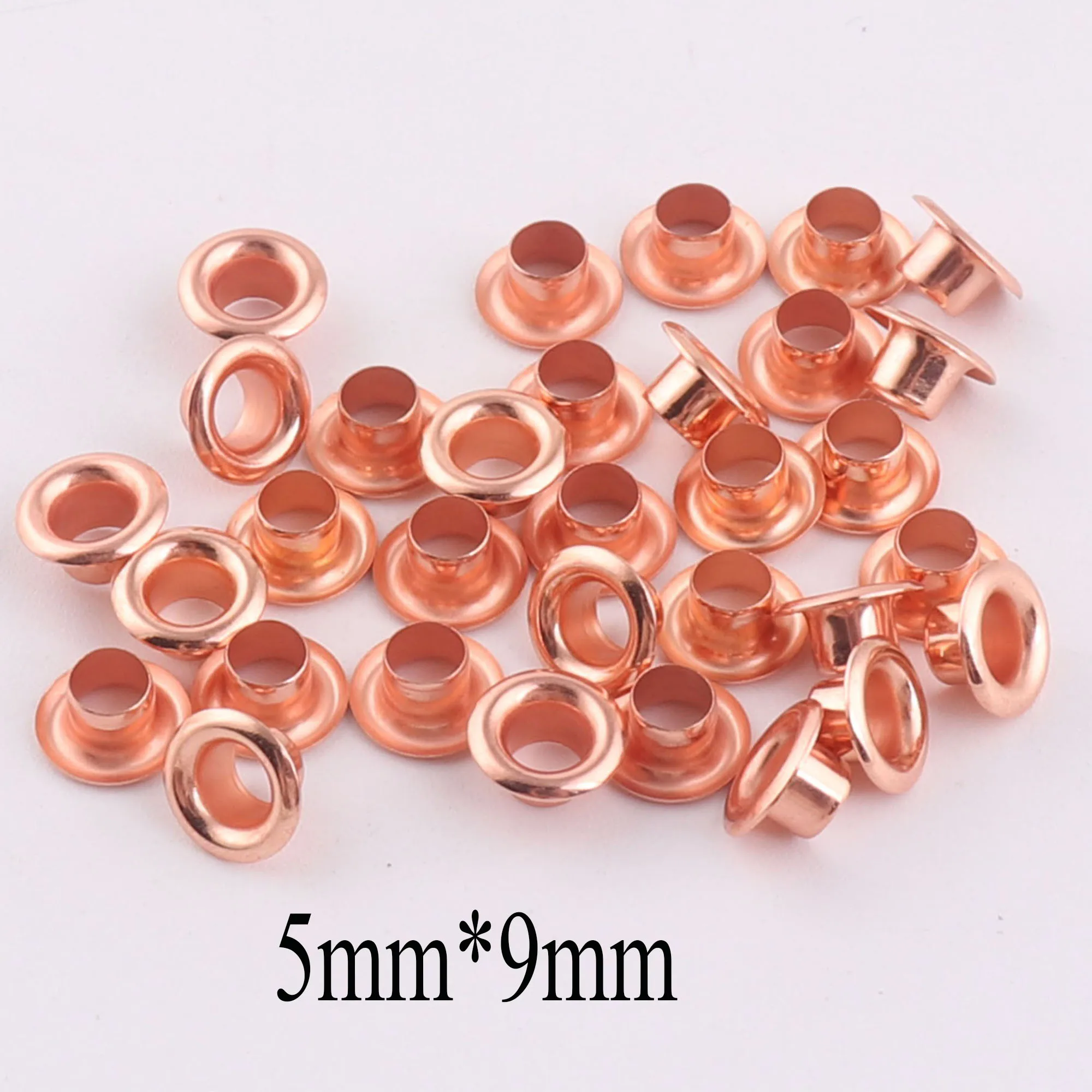 100-200 pcs Rose Gold Eyelets Metal Round Grommet Eyelets Findings Charm Purse Hole Sewing Clothing Shoe Eyelets Craft Supplies