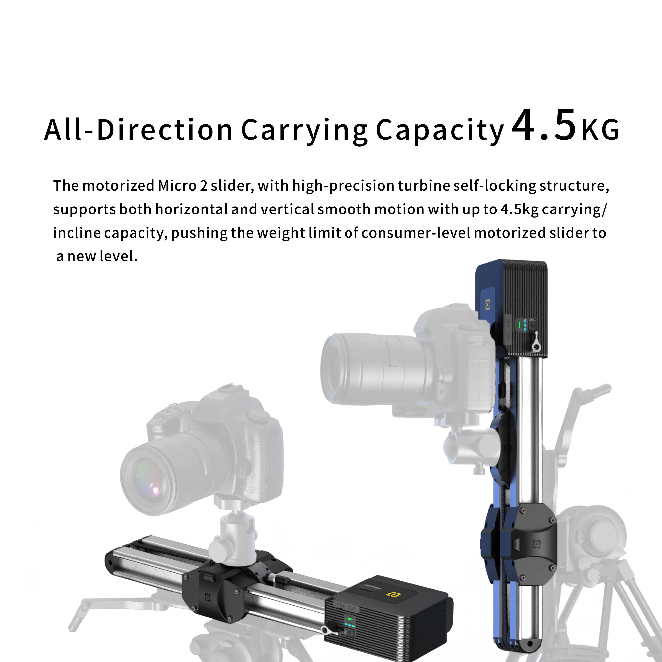 Motorized Micro 2 Camera Slider Track Dolly Motor Slider Rail System Portable Travel Video Slider For DSLR BMCC RED ARRI Mini