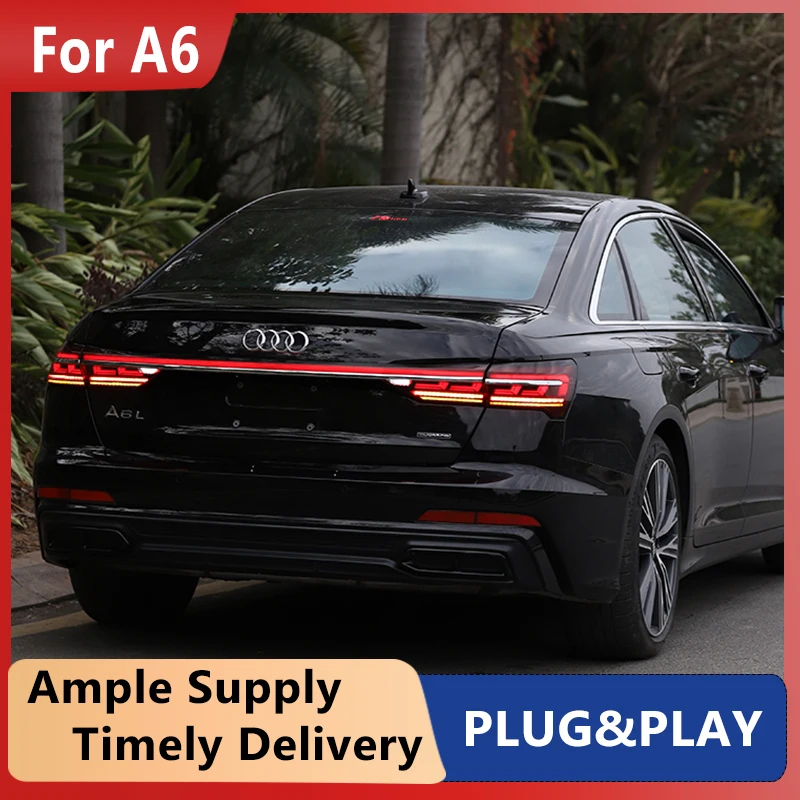 

LED Tail Lights For Audi A6 C8 2019 2020 2021 2022 A6L Rear trunk Lamp LED Turn Signal Reversing Parking Rear Fog Light