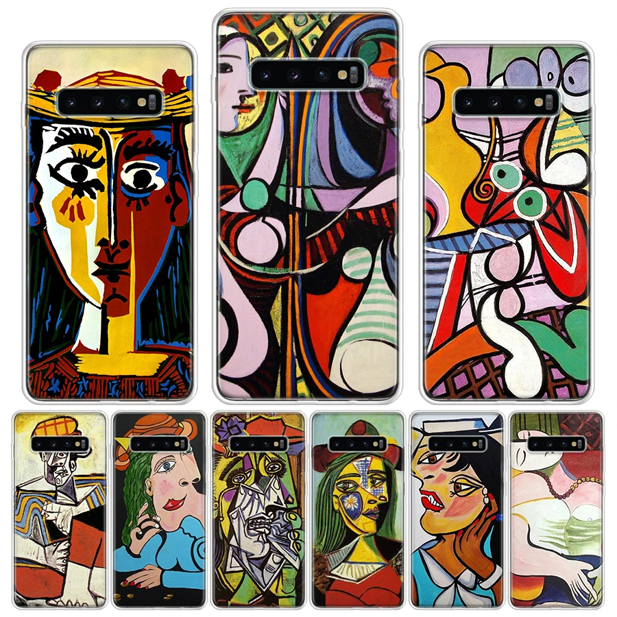 Picasso Abstract Art Painting Silicon Call Phone Case For Samsung Galaxy S23 S24 Ultra S21 S20 FE S22 S10 Plus S10E S9 S8 + Cove