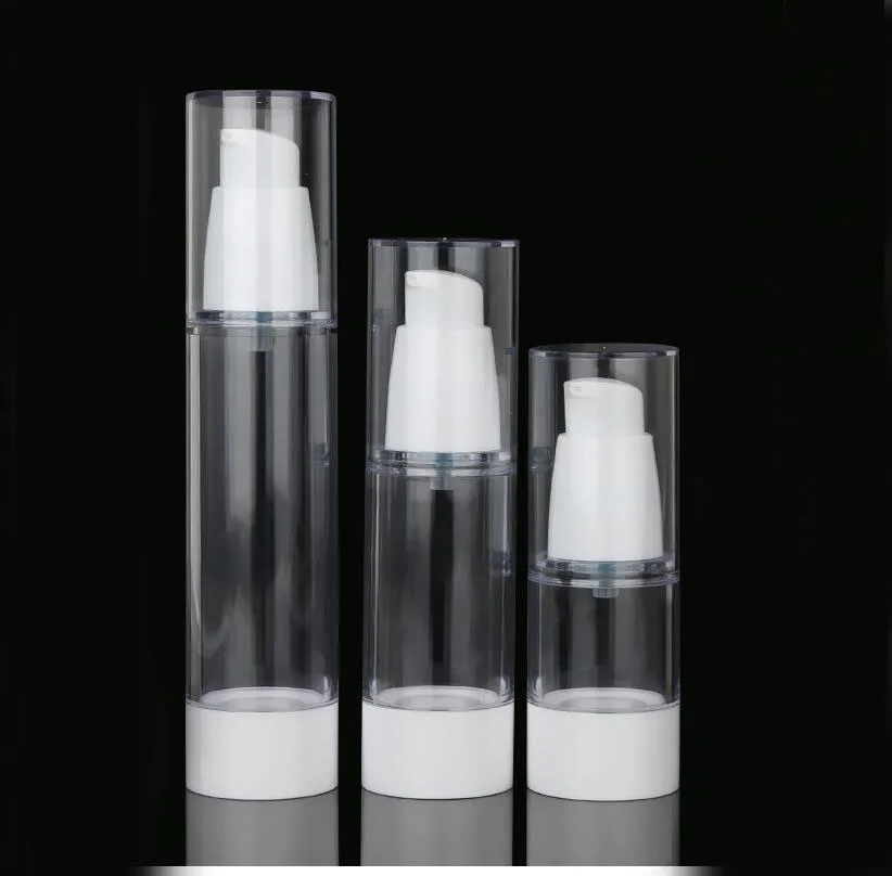 

15ml plastic airless bottle for lotion emulsion serum liquid foundation whitening essence recovery complex skin care packing