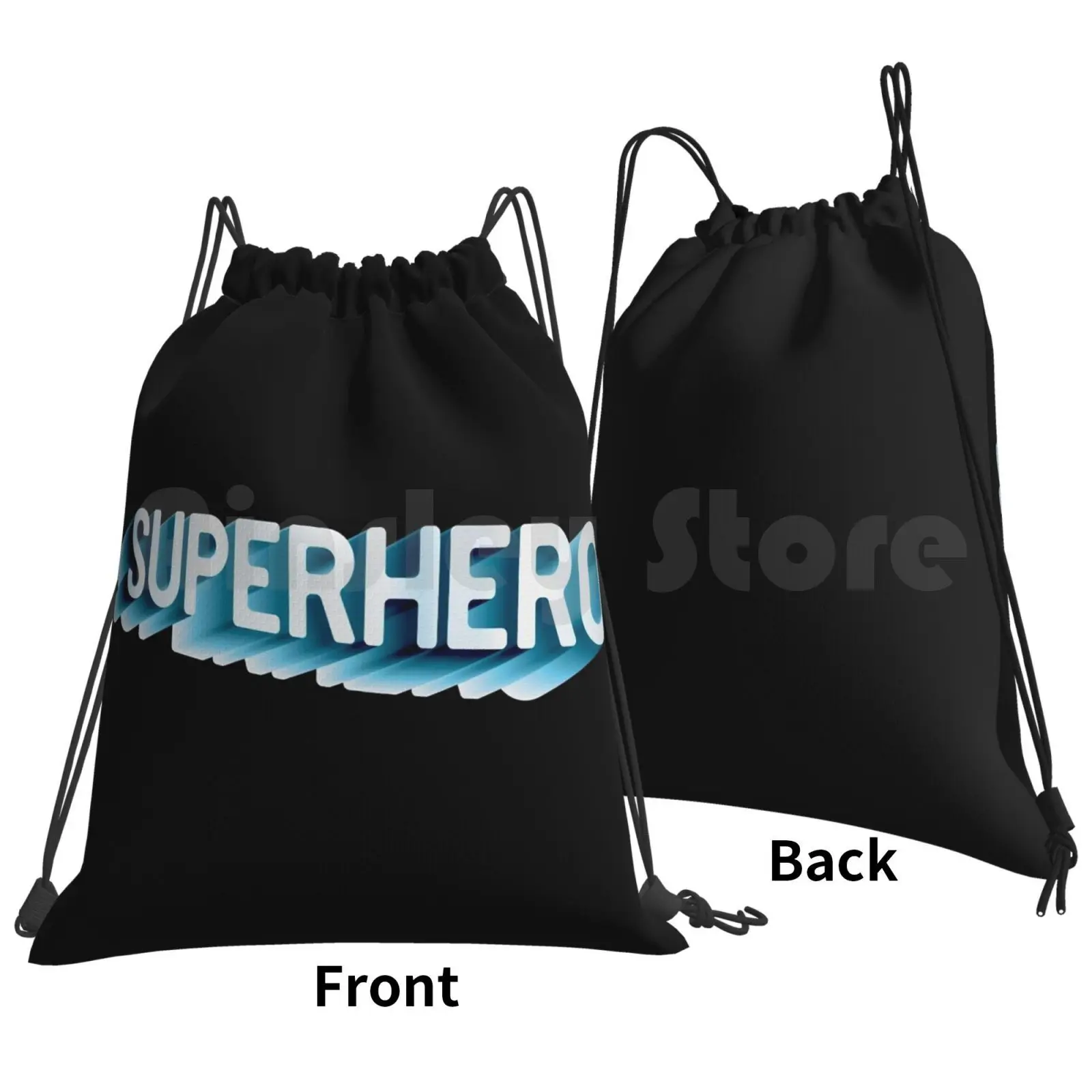 Superhero Backpack Drawstring Bags Gym Bag Waterproof Power Pose Confidence Superhero Power Stand Tall Great Assertive