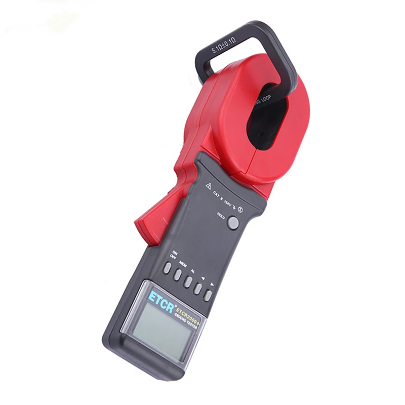 ETCR ETCR2000A + penjepit Digital pada tanah, alat penguji Grounding Perlindungan Petir ETCR2100A + ETCR2000C +