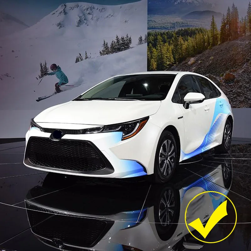 US ONLY! For Toyota Corolla E210 Levin SEDAN 2019-2023 Colorful ABS Front Hood Bonnet Logo Brand Frame Cover Trim  Car Styling